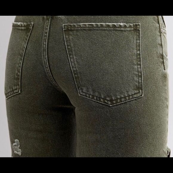 NWOT We The Free denim green shorts size 24 - Picture 5 of 8